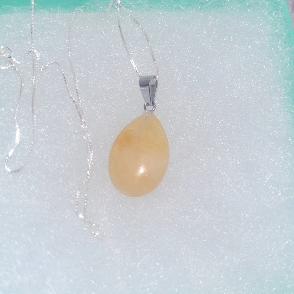 Boho Hippie Aventurine Sterling Silver 16” Necklace